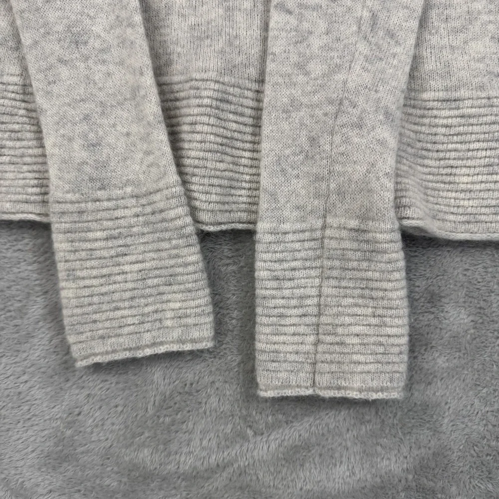 Banana Republic Sweater Womens M Ivory Alpaca Merino Wool Blend Roll Neck Ribbed